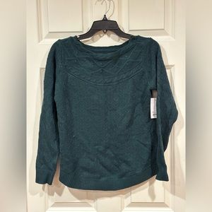 Croft & Barrow Teal Crew Neck Sweater, Size XS
